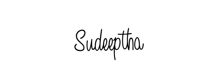How to make Sudeeptha name signature. Use Angelique-Rose-font-FFP style for creating short signs online. This is the latest handwritten sign. Sudeeptha signature style 5 images and pictures png