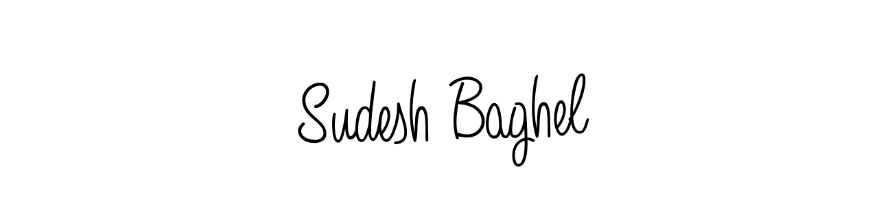 The best way (Angelique-Rose-font-FFP) to make a short signature is to pick only two or three words in your name. The name Sudesh Baghel include a total of six letters. For converting this name. Sudesh Baghel signature style 5 images and pictures png