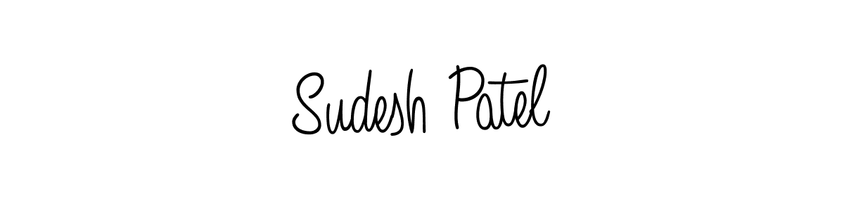 The best way (Angelique-Rose-font-FFP) to make a short signature is to pick only two or three words in your name. The name Sudesh Patel include a total of six letters. For converting this name. Sudesh Patel signature style 5 images and pictures png