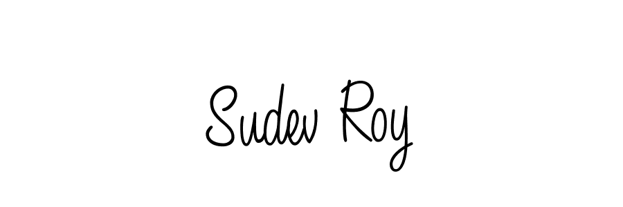 The best way (Angelique-Rose-font-FFP) to make a short signature is to pick only two or three words in your name. The name Sudev Roy include a total of six letters. For converting this name. Sudev Roy signature style 5 images and pictures png