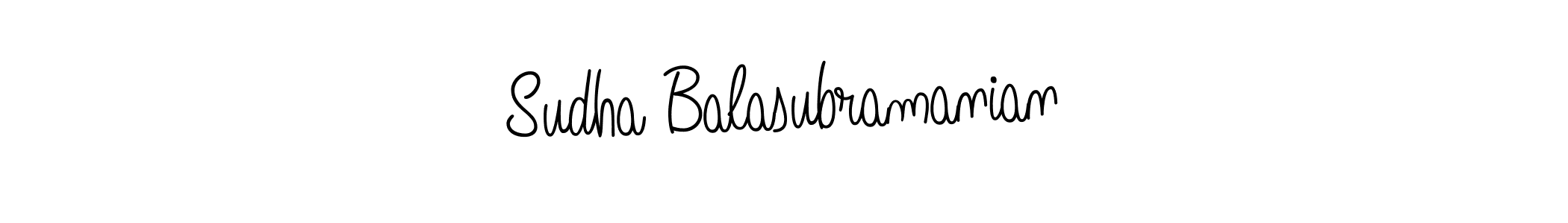 Create a beautiful signature design for name Sudha Balasubramanian. With this signature (Angelique-Rose-font-FFP) fonts, you can make a handwritten signature for free. Sudha Balasubramanian signature style 5 images and pictures png