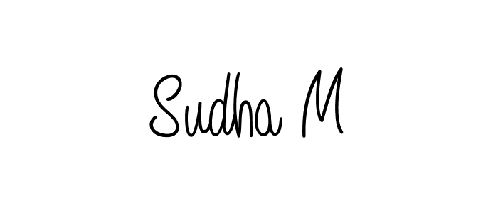 Make a beautiful signature design for name Sudha M. Use this online signature maker to create a handwritten signature for free. Sudha M signature style 5 images and pictures png