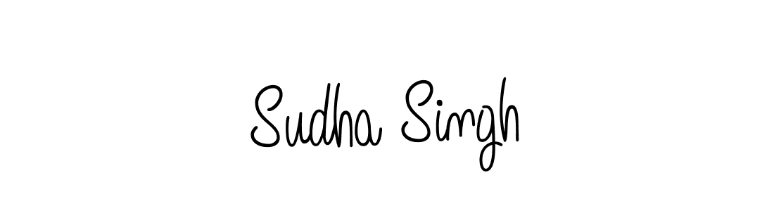 How to make Sudha Singh name signature. Use Angelique-Rose-font-FFP style for creating short signs online. This is the latest handwritten sign. Sudha Singh signature style 5 images and pictures png