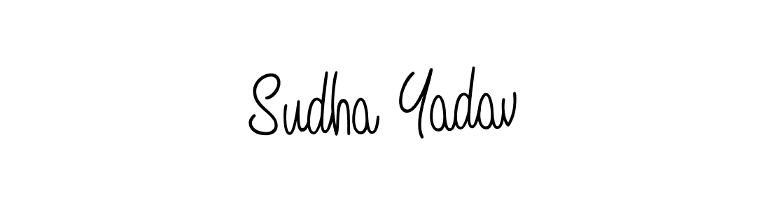 Make a beautiful signature design for name Sudha Yadav. With this signature (Angelique-Rose-font-FFP) style, you can create a handwritten signature for free. Sudha Yadav signature style 5 images and pictures png