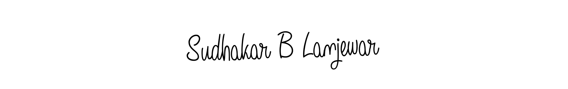 Create a beautiful signature design for name Sudhakar B Lanjewar. With this signature (Angelique-Rose-font-FFP) fonts, you can make a handwritten signature for free. Sudhakar B Lanjewar signature style 5 images and pictures png