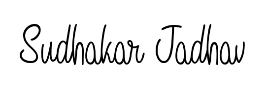Create a personalized artistic stamp with Sudhakar Jadhav in Angelique-Rose-font-FFP font. Perfect for visual artists, designers, and influencers. Sudhakar Jadhav signature style 5 images and pictures png