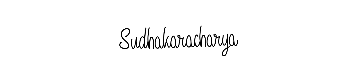 How to make Sudhakaracharya name signature. Use Angelique-Rose-font-FFP style for creating short signs online. This is the latest handwritten sign. Sudhakaracharya signature style 5 images and pictures png