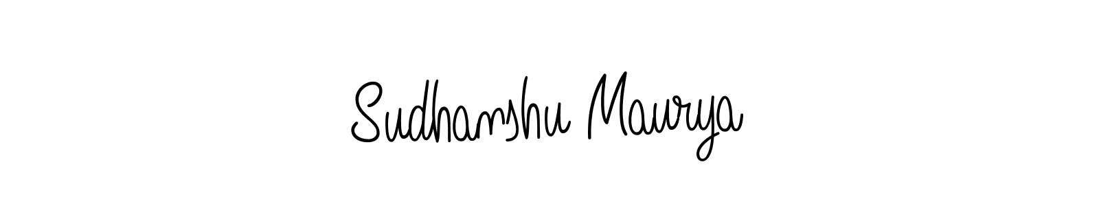 Use a signature maker to create a handwritten signature online. With this signature software, you can design (Angelique-Rose-font-FFP) your own signature for name Sudhanshu Maurya. Sudhanshu Maurya signature style 5 images and pictures png