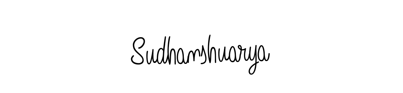 How to make Sudhanshuarya name signature. Use Angelique-Rose-font-FFP style for creating short signs online. This is the latest handwritten sign. Sudhanshuarya signature style 5 images and pictures png