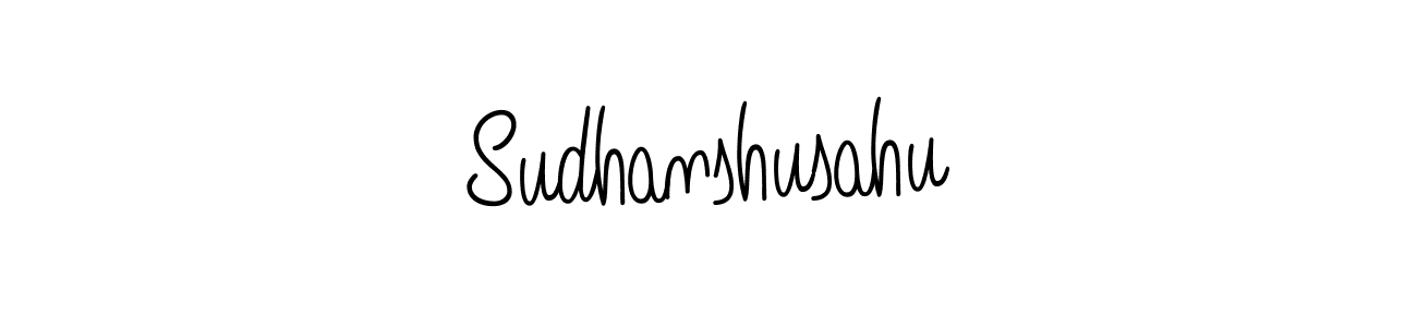 Use a signature maker to create a handwritten signature online. With this signature software, you can design (Angelique-Rose-font-FFP) your own signature for name Sudhanshusahu. Sudhanshusahu signature style 5 images and pictures png