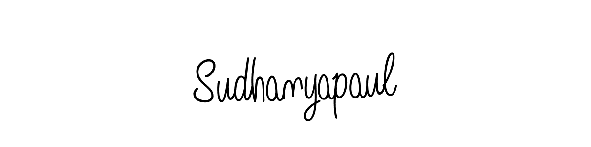 Create a beautiful signature design for name Sudhanyapaul. With this signature (Angelique-Rose-font-FFP) fonts, you can make a handwritten signature for free. Sudhanyapaul signature style 5 images and pictures png