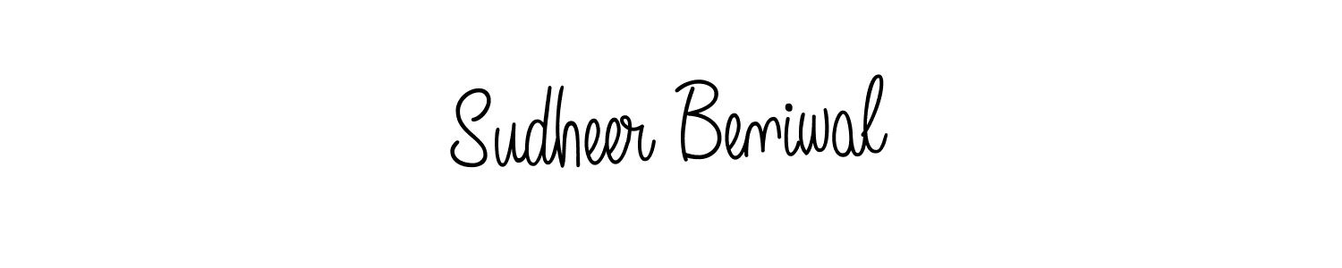 Make a beautiful signature design for name Sudheer Beniwal. With this signature (Angelique-Rose-font-FFP) style, you can create a handwritten signature for free. Sudheer Beniwal signature style 5 images and pictures png