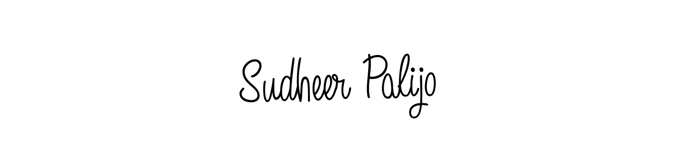 The best way (Angelique-Rose-font-FFP) to make a short signature is to pick only two or three words in your name. The name Sudheer Palijo include a total of six letters. For converting this name. Sudheer Palijo signature style 5 images and pictures png
