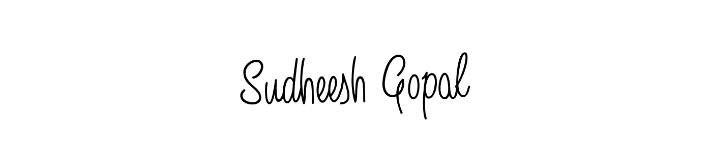 Sudheesh Gopal stylish signature style. Best Handwritten Sign (Angelique-Rose-font-FFP) for my name. Handwritten Signature Collection Ideas for my name Sudheesh Gopal. Sudheesh Gopal signature style 5 images and pictures png