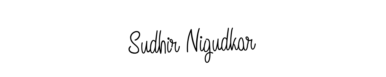 How to make Sudhir Nigudkar name signature. Use Angelique-Rose-font-FFP style for creating short signs online. This is the latest handwritten sign. Sudhir Nigudkar signature style 5 images and pictures png