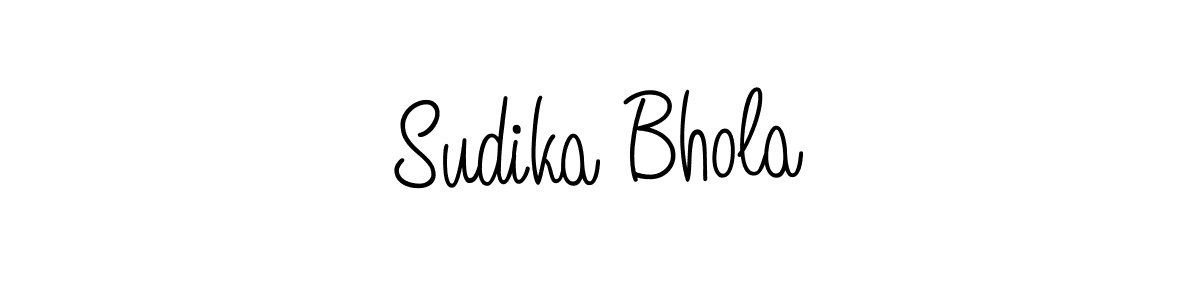 if you are searching for the best signature style for your name Sudika Bhola. so please give up your signature search. here we have designed multiple signature styles  using Angelique-Rose-font-FFP. Sudika Bhola signature style 5 images and pictures png