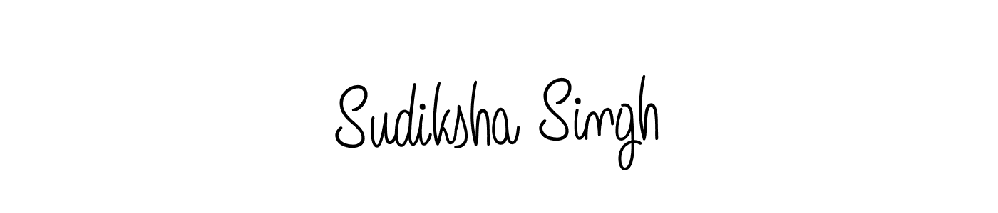 The best way (Angelique-Rose-font-FFP) to make a short signature is to pick only two or three words in your name. The name Sudiksha Singh include a total of six letters. For converting this name. Sudiksha Singh signature style 5 images and pictures png