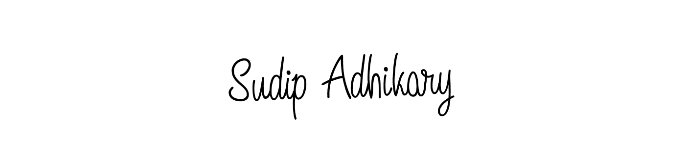 How to make Sudip Adhikary name signature. Use Angelique-Rose-font-FFP style for creating short signs online. This is the latest handwritten sign. Sudip Adhikary signature style 5 images and pictures png