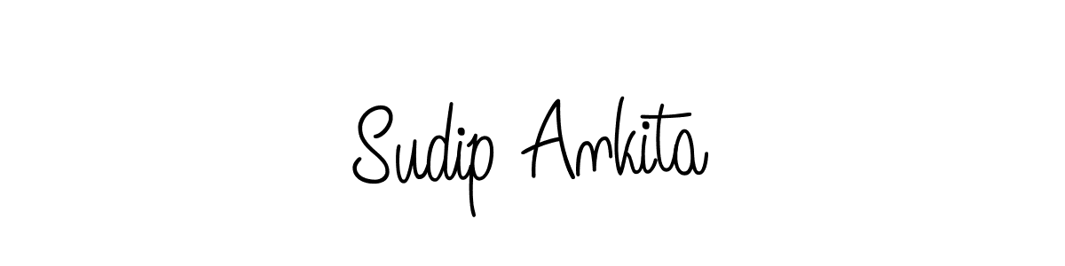 Angelique-Rose-font-FFP is a professional signature style that is perfect for those who want to add a touch of class to their signature. It is also a great choice for those who want to make their signature more unique. Get Sudip Ankita name to fancy signature for free. Sudip Ankita signature style 5 images and pictures png