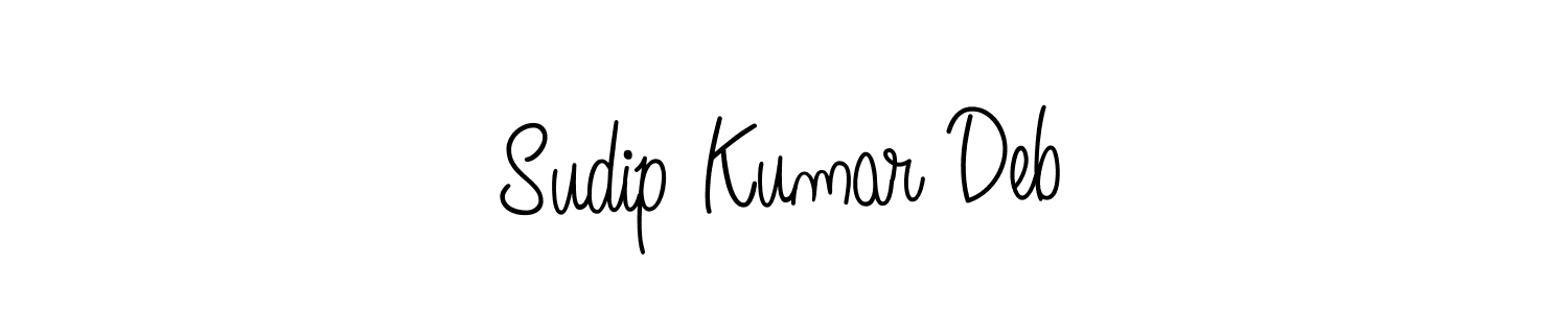 The best way (Angelique-Rose-font-FFP) to make a short signature is to pick only two or three words in your name. The name Sudip Kumar Deb include a total of six letters. For converting this name. Sudip Kumar Deb signature style 5 images and pictures png