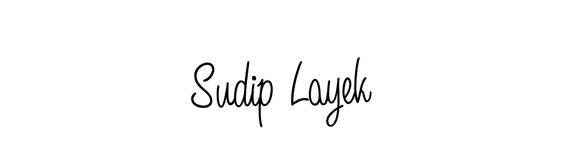 How to make Sudip Layek name signature. Use Angelique-Rose-font-FFP style for creating short signs online. This is the latest handwritten sign. Sudip Layek signature style 5 images and pictures png