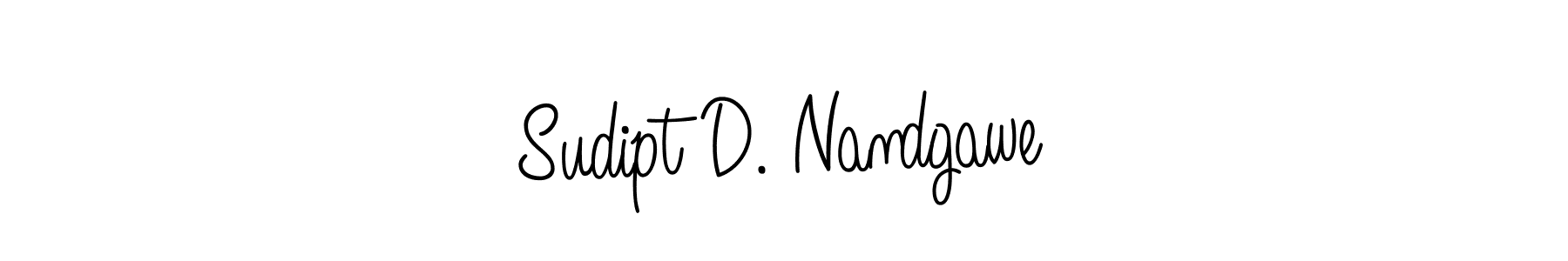 Use a signature maker to create a handwritten signature online. With this signature software, you can design (Angelique-Rose-font-FFP) your own signature for name Sudipt D. Nandgawe. Sudipt D. Nandgawe signature style 5 images and pictures png