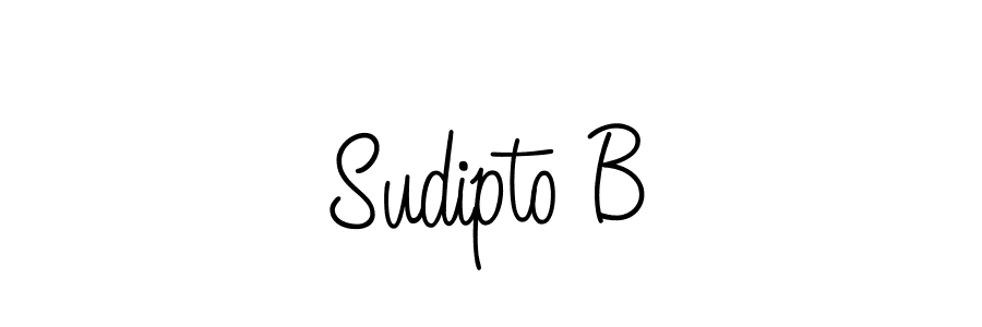 The best way (Angelique-Rose-font-FFP) to make a short signature is to pick only two or three words in your name. The name Sudipto B include a total of six letters. For converting this name. Sudipto B signature style 5 images and pictures png