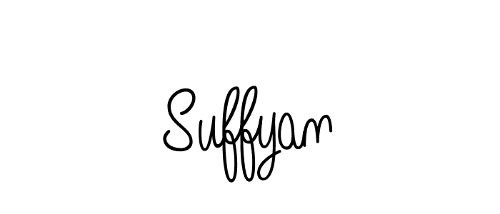 How to make Suffyan name signature. Use Angelique-Rose-font-FFP style for creating short signs online. This is the latest handwritten sign. Suffyan signature style 5 images and pictures png