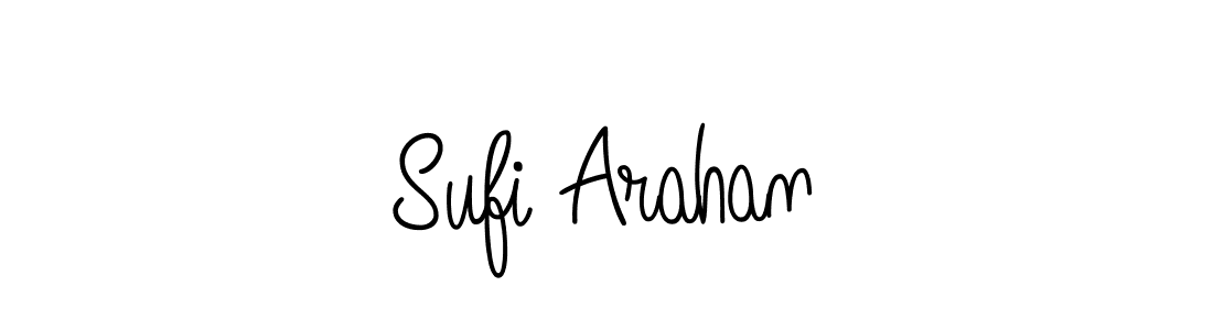 Use a signature maker to create a handwritten signature online. With this signature software, you can design (Angelique-Rose-font-FFP) your own signature for name Sufi Arahan. Sufi Arahan signature style 5 images and pictures png