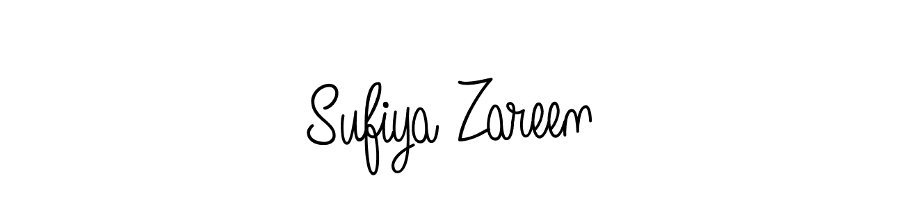 The best way (Angelique-Rose-font-FFP) to make a short signature is to pick only two or three words in your name. The name Sufiya Zareen include a total of six letters. For converting this name. Sufiya Zareen signature style 5 images and pictures png