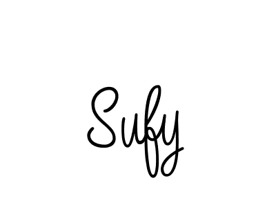 How to make Sufy name signature. Use Angelique-Rose-font-FFP style for creating short signs online. This is the latest handwritten sign. Sufy signature style 5 images and pictures png