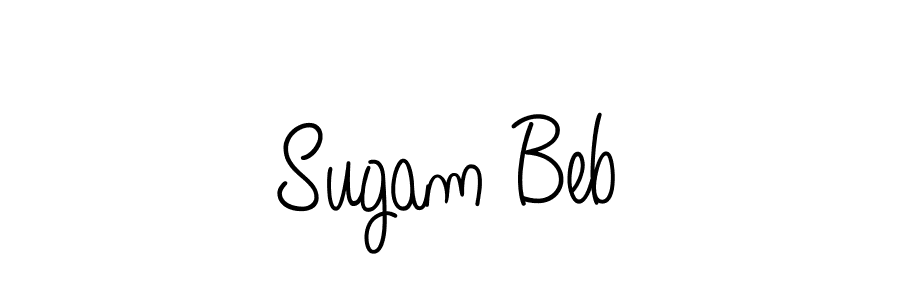 if you are searching for the best signature style for your name Sugam Beb. so please give up your signature search. here we have designed multiple signature styles  using Angelique-Rose-font-FFP. Sugam Beb signature style 5 images and pictures png