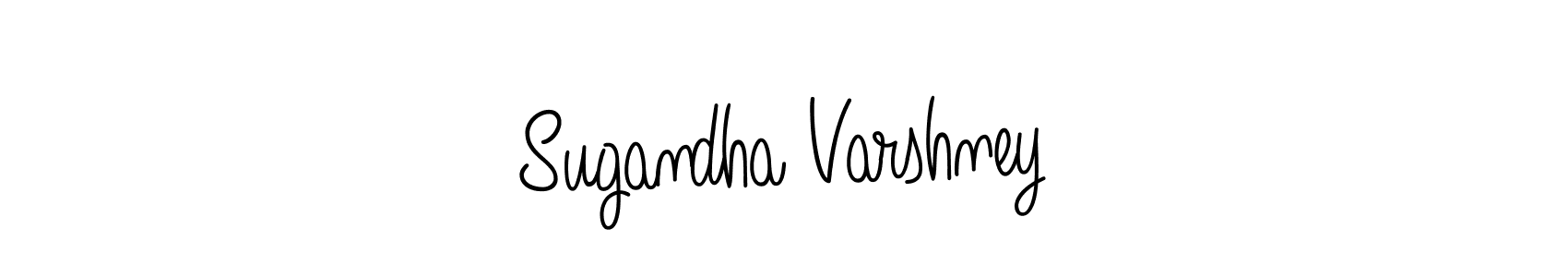 How to make Sugandha Varshney signature? Angelique-Rose-font-FFP is a professional autograph style. Create handwritten signature for Sugandha Varshney name. Sugandha Varshney signature style 5 images and pictures png