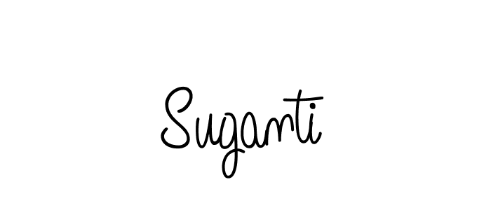 How to make Suganti name signature. Use Angelique-Rose-font-FFP style for creating short signs online. This is the latest handwritten sign. Suganti signature style 5 images and pictures png