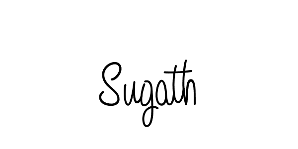 Make a beautiful signature design for name Sugath. With this signature (Angelique-Rose-font-FFP) style, you can create a handwritten signature for free. Sugath signature style 5 images and pictures png