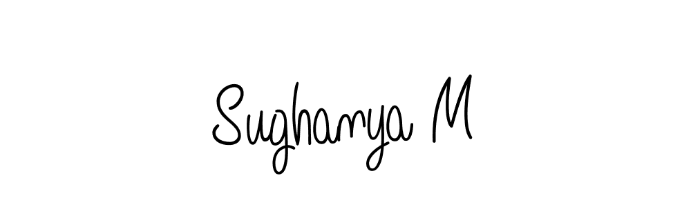 How to make Sughanya M signature? Angelique-Rose-font-FFP is a professional autograph style. Create handwritten signature for Sughanya M name. Sughanya M signature style 5 images and pictures png