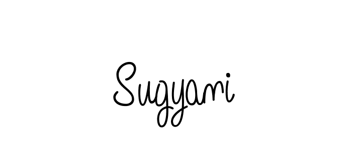 Make a beautiful signature design for name Sugyani. With this signature (Angelique-Rose-font-FFP) style, you can create a handwritten signature for free. Sugyani signature style 5 images and pictures png