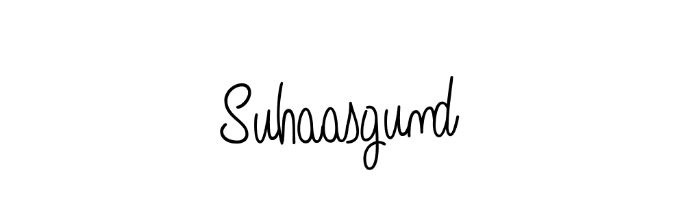 Create a beautiful signature design for name Suhaasgund. With this signature (Angelique-Rose-font-FFP) fonts, you can make a handwritten signature for free. Suhaasgund signature style 5 images and pictures png