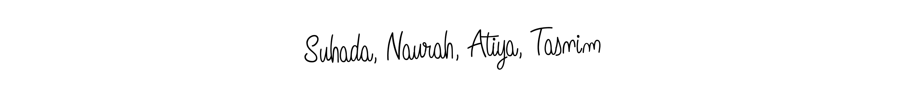 Here are the top 10 professional signature styles for the name Suhada, Naurah, Atiya, Tasnim. These are the best autograph styles you can use for your name. Suhada, Naurah, Atiya, Tasnim signature style 5 images and pictures png