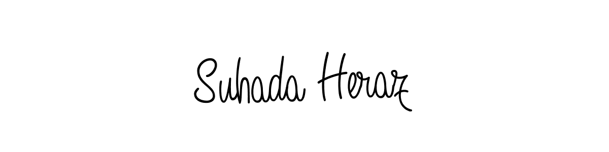 The best way (Angelique-Rose-font-FFP) to make a short signature is to pick only two or three words in your name. The name Suhada Heraz include a total of six letters. For converting this name. Suhada Heraz signature style 5 images and pictures png