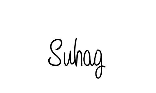 Make a beautiful signature design for name Suhag. With this signature (Angelique-Rose-font-FFP) style, you can create a handwritten signature for free. Suhag signature style 5 images and pictures png