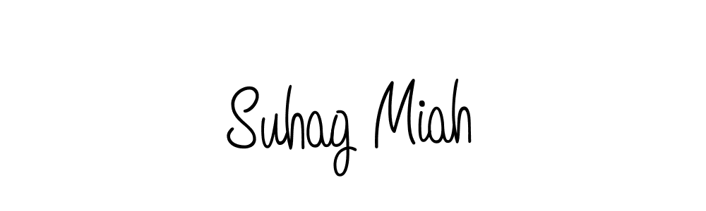 You should practise on your own different ways (Angelique-Rose-font-FFP) to write your name (Suhag Miah) in signature. don't let someone else do it for you. Suhag Miah signature style 5 images and pictures png