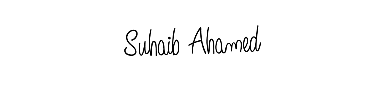 Create a beautiful signature design for name Suhaib Ahamed. With this signature (Angelique-Rose-font-FFP) fonts, you can make a handwritten signature for free. Suhaib Ahamed signature style 5 images and pictures png