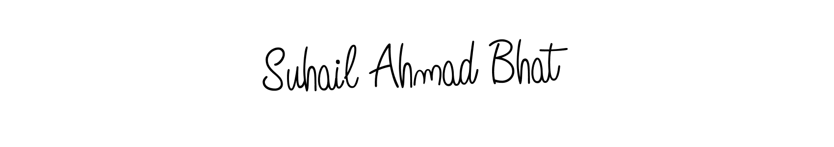 Use a signature maker to create a handwritten signature online. With this signature software, you can design (Angelique-Rose-font-FFP) your own signature for name Suhail Ahmad Bhat. Suhail Ahmad Bhat signature style 5 images and pictures png