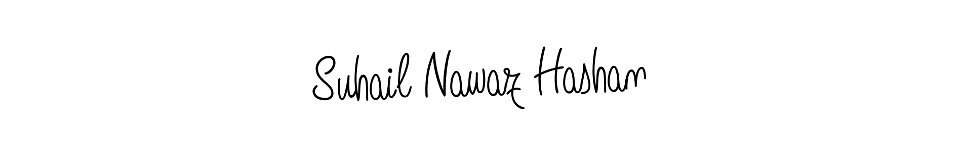 Create a beautiful signature design for name Suhail Nawaz Hashan. With this signature (Angelique-Rose-font-FFP) fonts, you can make a handwritten signature for free. Suhail Nawaz Hashan signature style 5 images and pictures png