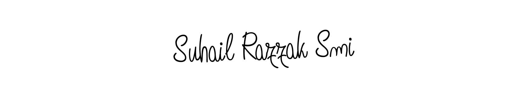 Make a beautiful signature design for name Suhail Razzak Smi. With this signature (Angelique-Rose-font-FFP) style, you can create a handwritten signature for free. Suhail Razzak Smi signature style 5 images and pictures png