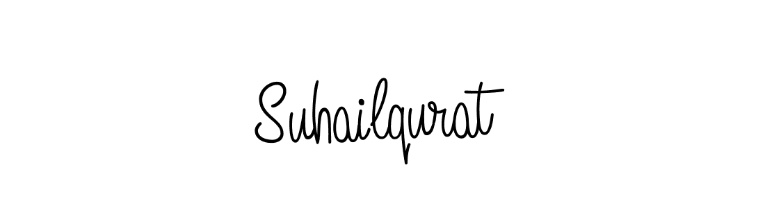 You should practise on your own different ways (Angelique-Rose-font-FFP) to write your name (Suhailqurat) in signature. don't let someone else do it for you. Suhailqurat signature style 5 images and pictures png