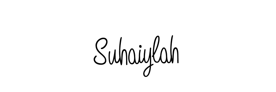 How to make Suhaiylah name signature. Use Angelique-Rose-font-FFP style for creating short signs online. This is the latest handwritten sign. Suhaiylah signature style 5 images and pictures png