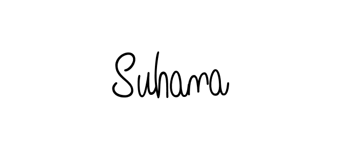 Use a signature maker to create a handwritten signature online. With this signature software, you can design (Angelique-Rose-font-FFP) your own signature for name Suhana . Suhana  signature style 5 images and pictures png