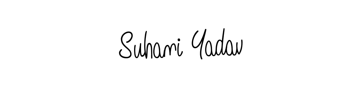 How to make Suhani Yadav signature? Angelique-Rose-font-FFP is a professional autograph style. Create handwritten signature for Suhani Yadav name. Suhani Yadav signature style 5 images and pictures png